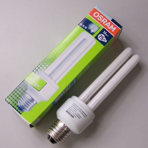 osram 欧司朗标准型电子节能灯2u 7w10w14w直管荧光灯管e27lamp